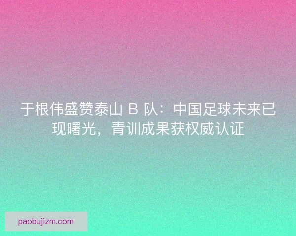 于根伟盛赞泰山 B 队：中国足球未来已现曙光，青训成果获权威认证